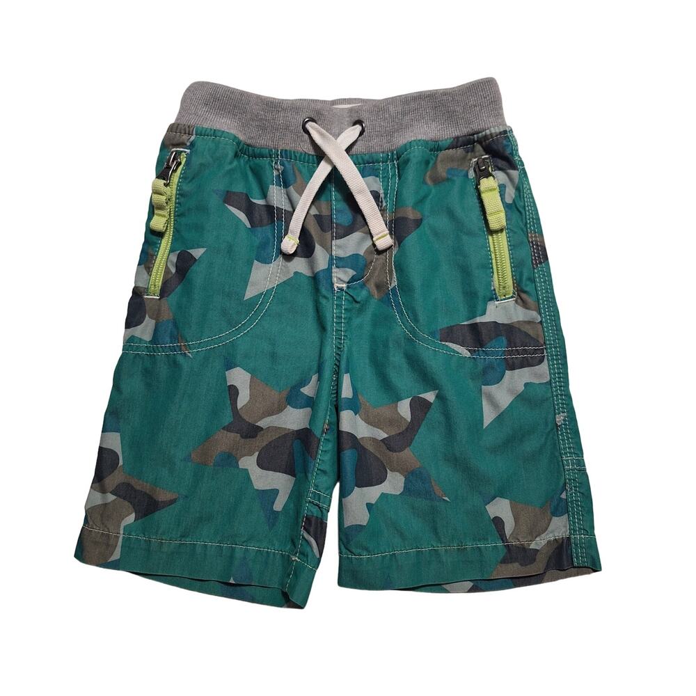 Mini Boden camouflage star print adventure shorts